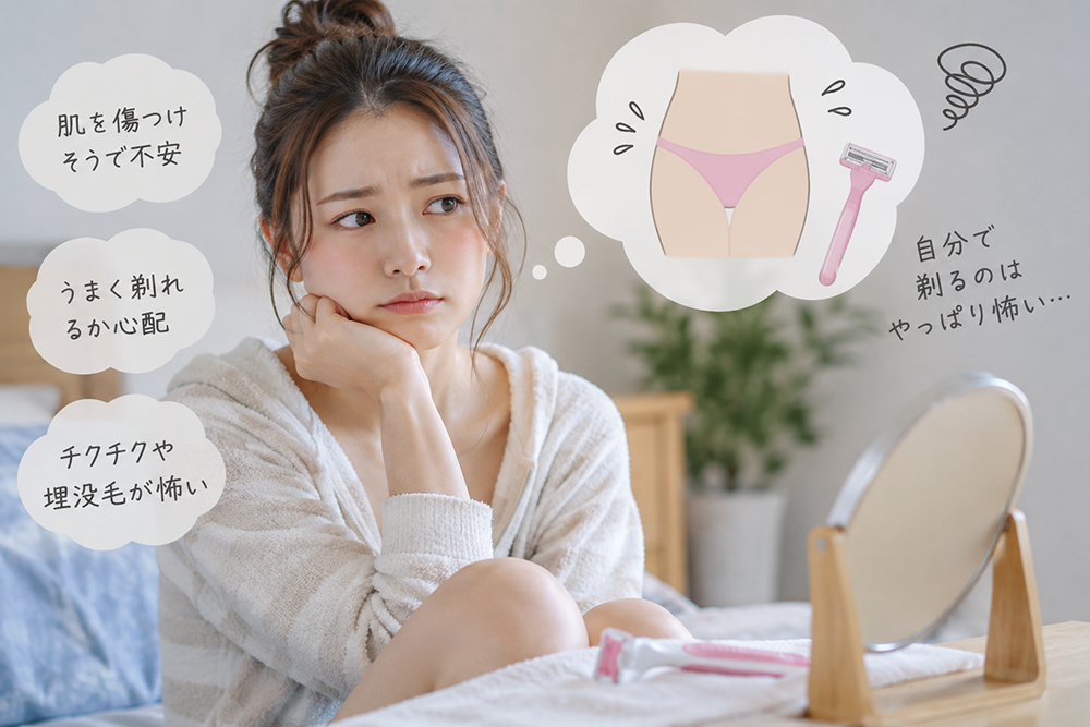 VIOを自分で剃るのが怖い方へ|自己処理不要のW脱毛|自由が丘Joelle